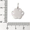 304 Stainless Steel Rhinestone Pendants STAS-M063-01P-3