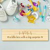 Rectangle Wooden Pregnancy Test Keepsake Box with Lock CON-WH0103-004-4