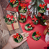 10Pcs 2 Styles Plastic Christmas Wreaths AJEW-OC0014-73-3