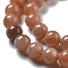 Natural Sunstone Round Bead Strands G-F266-11-8mm-01-3