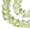 Baking Paint Electroplate Transparent Glass Beads Strands EGLA-Q136-03A-05-3