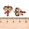 Christmas Theme Rack Plating Brass Pendants KK-M280-11F-G-3