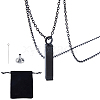 1Pc 304 Stainless Steel Cuboid Pendant Urn Ashes Necklaces NJEW-FH0001-35A-1