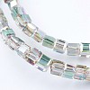 Electroplate Glass Beads Strands LS-EGLA-F121-HP-A02-3