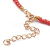 Round Opaque Colours Glass Seed Beaded Necklaces NJEW-JN03362-01-3