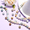 Natural Flower Amazonite Beads Strands X-G-G692-01F-8mm-6