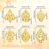 12Pcs 6 Styles Polyester Embroidery Ornament Accessories PATC-GA0001-30-2