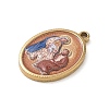 304 Stainless Steel Printed Religion Pendants STAS-G387-03G-11-2