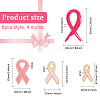 Fingerinspire 32Pcs 4 Style Breast Cancer Awareness Ribbon Computerized Embroidery Cloth Iron on Patches PATC-FG0001-31-2