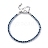 Polyester Cord Braided Bracelet Makings MAK-Z003-01P-03-1