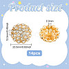 14pcs 1-Hole Alloy Shank Button FIND-FG0003-17B-2