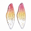 Transparent Epoxy Resin Big Pendants X-RESI-T046-01-2