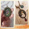 12Pcs 12 Styles Tibetan Style Zinc Alloy Pendant Cabochon Settings TIBEP-SC0003-48-6