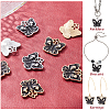 AHADERMAKER 20Pcs 2 Colors Alloy Enamel Pendants FIND-GA0002-27-4