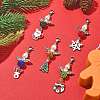 Christmas Theme Angel Alloy Enamel Pendant Decoration HJEW-TA00026-2