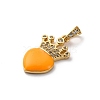 Brass Cubic Zirconia Pendants ZIRC-H122-01G-07-2