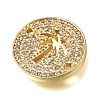 Brass Micro Pave Clear Cubic Zirconia Connector Charms CU-CBAA556-04C-2
