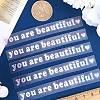 PVC You Are Beautiful Self Adhesive Car Stickers STIC-WH0013-10B-3