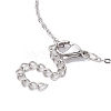 Cross & Heart & Infinity 304 Stainless Steel Link Chain Bracelets with Cable Chains BJEW-JB09513-3