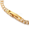 Rack Plating Brass Rhombus Link Bracelet with Cubic Zirconia Tennis Chains BJEW-Q771-02G-3
