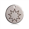 Non-Tarnish Spray Painted 201 Stainless Steel Pendants STAS-F078-09P-1