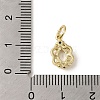 Brass Micro Pave Clear Cubic Zirconia Pendants KK-R162-017A-G-3