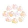 Baking Paint Transparent Glass Bead Caps DGLA-N014-09B-03-1