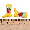 Boot Baking Paint Glass Enamel  Beads LAMP-C020-02C-4