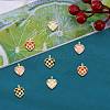 8Pcs 4 Colors Rack Plating Brass Enamel Pendants KK-SZ0006-07-4