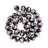 1 Strand Handmade Lampwork Inner Flower Rondelle Beads Strands LAMP-TA0002-72A-1