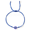 Glass Evil Eye Bead Braided Bracelets SG7290-5-1
