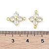 Rack Plating Brass Pave Cubic Zirconia Connector Charms KK-H474-20G-02-3