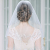 Nylon Mesh Bridal Veils with Hair Comb AJEW-WH0258-993-4