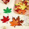 4 Sets Leaf Wool Needle Felting Decoration DIY-MA0006-83C-4