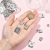 50Pcs 5 Styles Tibetan Style Alloy Pendants FIND-YW0011-41-3