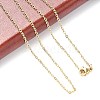 Ion Plating(IP) 304 Stainless Steel Cable Chain Necklaces NJEW-E026-04G-D-3