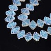 Electroplate Glass Beads Strand EGLA-S188-20-B03-2