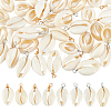 Beebeecraft 48Pcs 2 Colors Natural Cowrie Shell Pendants FIND-BBC0003-14-1