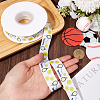 25 Yards Sport Ball Theme Printed Polyester Grosgrain Ribbon OCOR-WH20002-03A-04-3