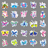 50Pcs Butterfly PVC Waterproof Stickers PW-WG52362-01-5