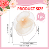 Hat Flower Mesh Organza Feathers on a Hair Band Party Headwear for Girls and Women OHAR-WH0051-009-2