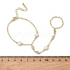 Brass Micro Pave Clear Cubic Zirconia Mittens Bracelets for Women BJEW-C156-02G-5