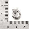 Brass Pave Clear Cubic Zirconia Charms KK-C096-14C-P-3