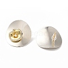 Rack Plating Brass Micro Pave Clear Cubic Zirconia Stud Earrings EJEW-B062-03GP-02-2