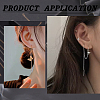 BENECREAT 8Pcs 4 Style Brass Stud Earring Findings KK-BC0011-84-5