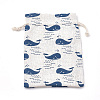Polycotton(Polyester Cotton) Packing Pouches Drawstring Bags ABAG-S003-02D-2