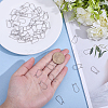60Pcs 316 Surgical Stainless Steel Hoop Earrings Findings STAS-BBC0010-02-3