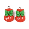 Christmas Theme Opaque Resin Pendants RESI-S08-05D-1