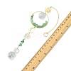 Glass Beads &  Natural Green Aventurine Chip Beads & Brass Hanging Suncatchers HJEW-JM04994-04-3