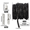7.1 Yards Glass Rhinestone Synthetic Rubber Round Cord DIY-GF0013-74C-2